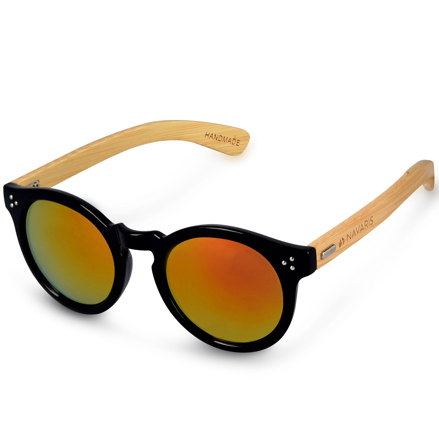 Navaris Unisex Γυαλιά Ηλίου - UV400 - Black / Light Brown - 40733.01.09