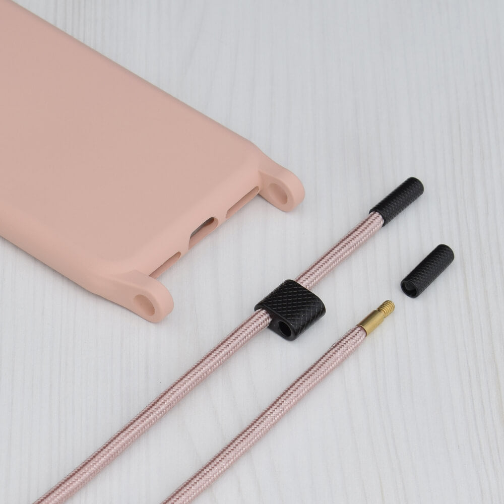 Techsuit Xiaomi Redmi Note 12 Pro / Poco X5 Pro 5G Crossbody Lanyard Θήκη Σιλικόνης TPU με Λουράκι - Pink