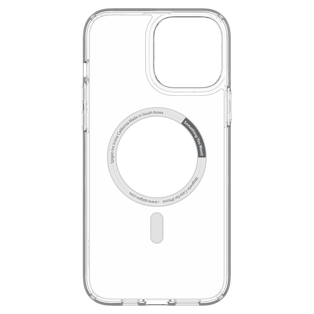 Spigen iPhone 13 Pro Max Ultra Hybrid Mag Σκληρή Θήκη με Πλαίσιο Σιλικόνης Και MagSafe - White / Clear
