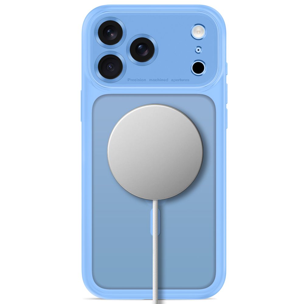 Tech-Protect iPhone 18 Pro / iPhone 17 Pro - Σκληρή Θήκη με Πλαίσιο Σιλικόνης και MagSafe - MagPeak MagSafe CC - Matte Light Blue