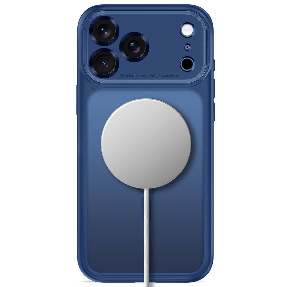 Tech-Protect iPhone 18 Pro / iPhone 17 Pro - Σκληρή Θήκη με Πλαίσιο Σιλικόνης και MagSafe - MagPeak MagSafe CC - Matte Deep Blue