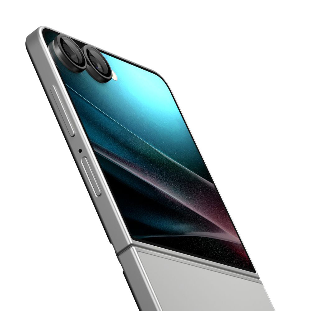 Spigen Samsung Galaxy Z Flip7 / Z Flip8 - Αντιχαρακτικό Γυαλί για την Κάμερα - Optik tR EZ Fit Pro HD - 2 Τεμάχια - Black