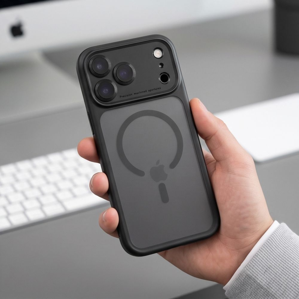 Tech-Protect iPhone 18 Pro / iPhone 17 Pro - Σκληρή Θήκη με Πλαίσιο Σιλικόνης και MagSafe - MagPeak MagSafe CC - Matte Black