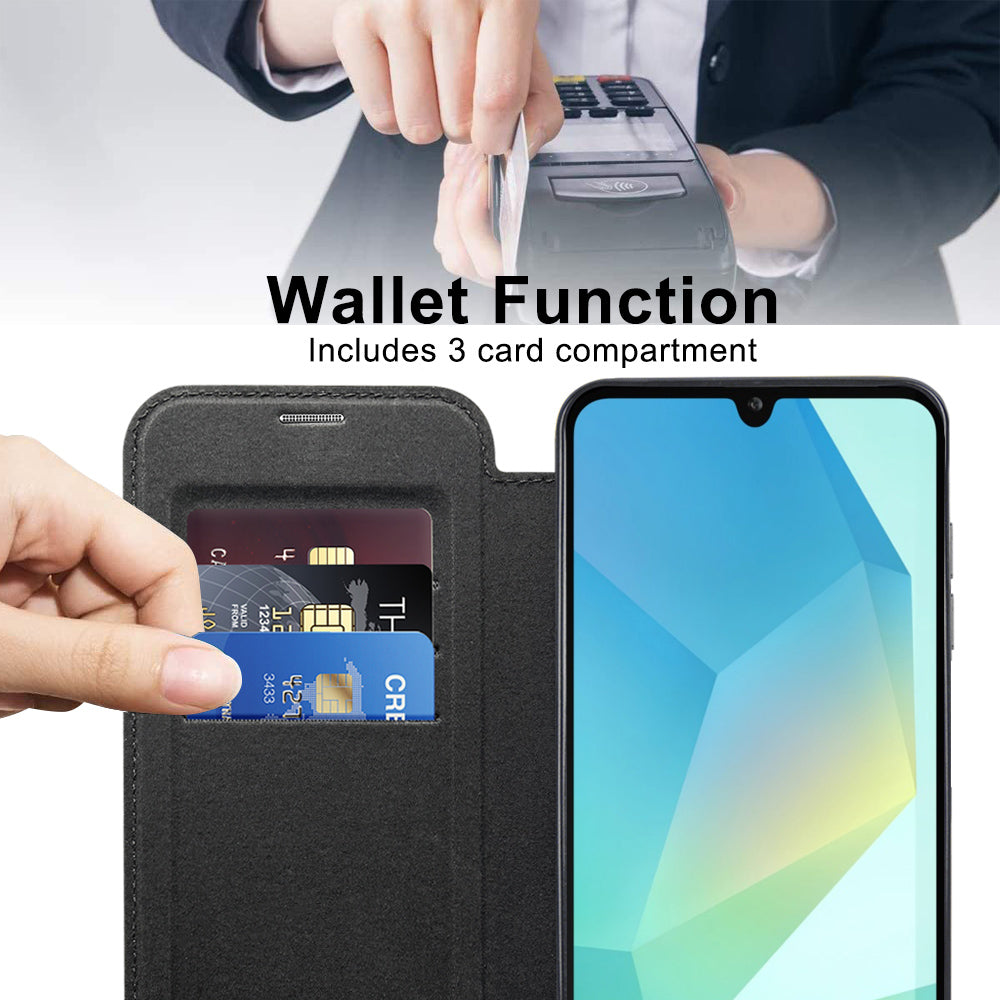 Techsuit Samsung Galaxy A18 4G / A17 4G / 5G - Θήκη Βιβλίο με MagSafe με Υποδοχές Καρτών και RFID Προστασία - SmartMag Book Case - Black