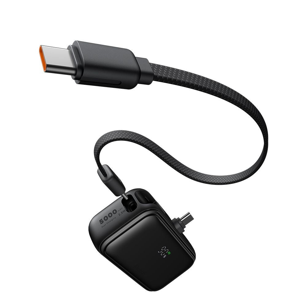 Mcdodo PowerBank 5000mAh 22.5W με Ενσωματωμένο Καλώδιο και Βύσμα Type-C - MC-7760 - Black
