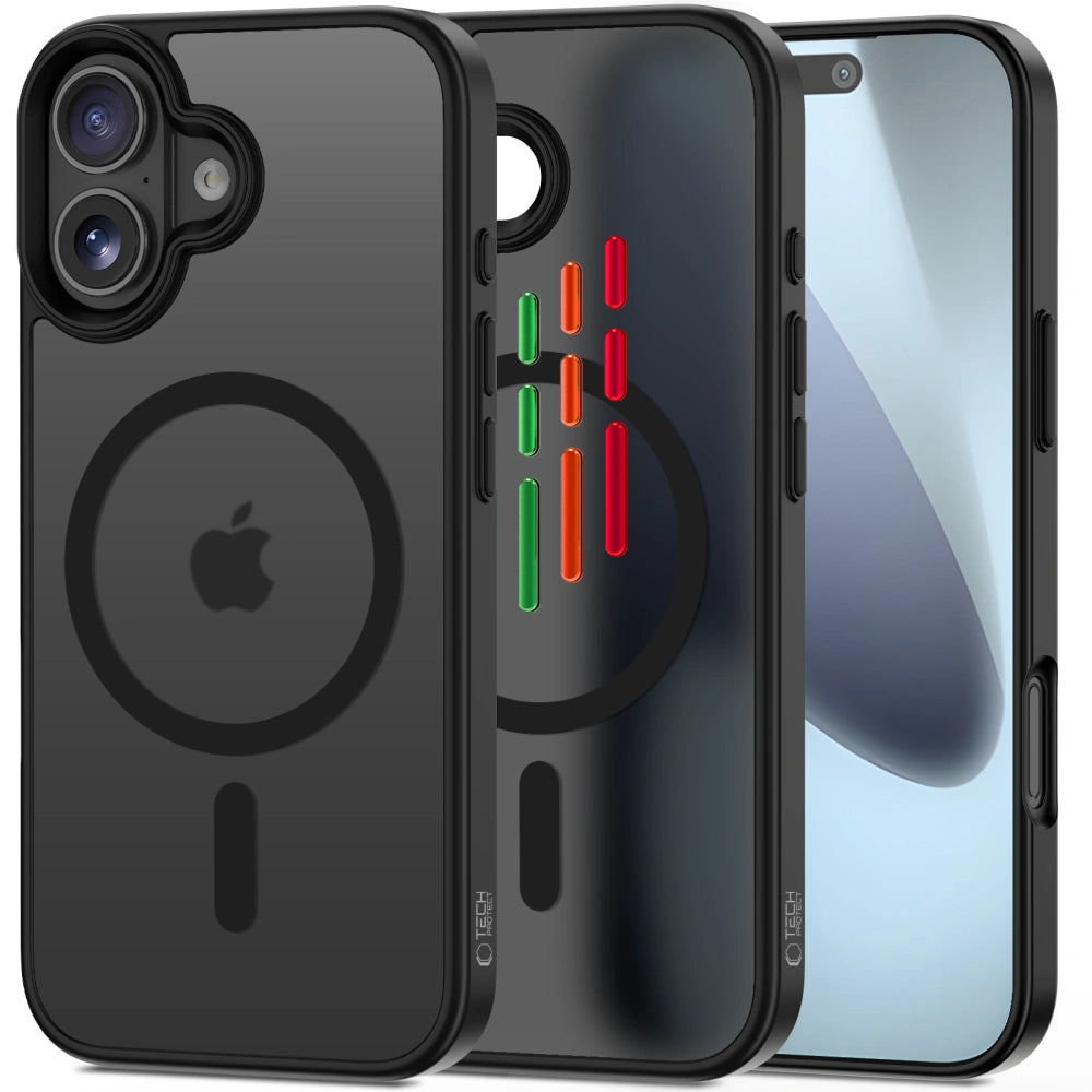Tech-Protect iPhone 17 - MagMat XT 4-Set - Σκληρή Θήκη με Πλαίσιο Σιλικόνης και MagSafe - Ημιδιάφανη / Matte Black