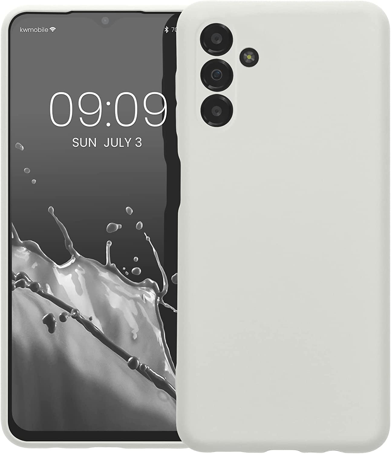 KW Samsung Galaxy A13 5G Θήκη Σιλικόνης Rubberized TPU - Matte White - 58039.48