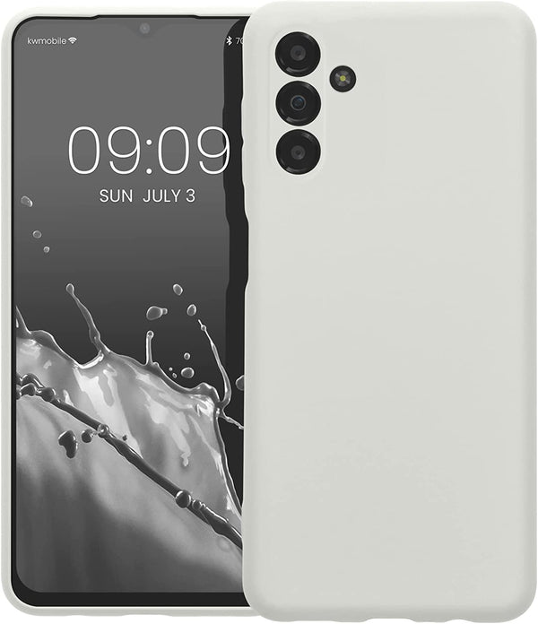 KW Samsung Galaxy A13 5G Θήκη Σιλικόνης Rubberized TPU - Matte White - 58039.48