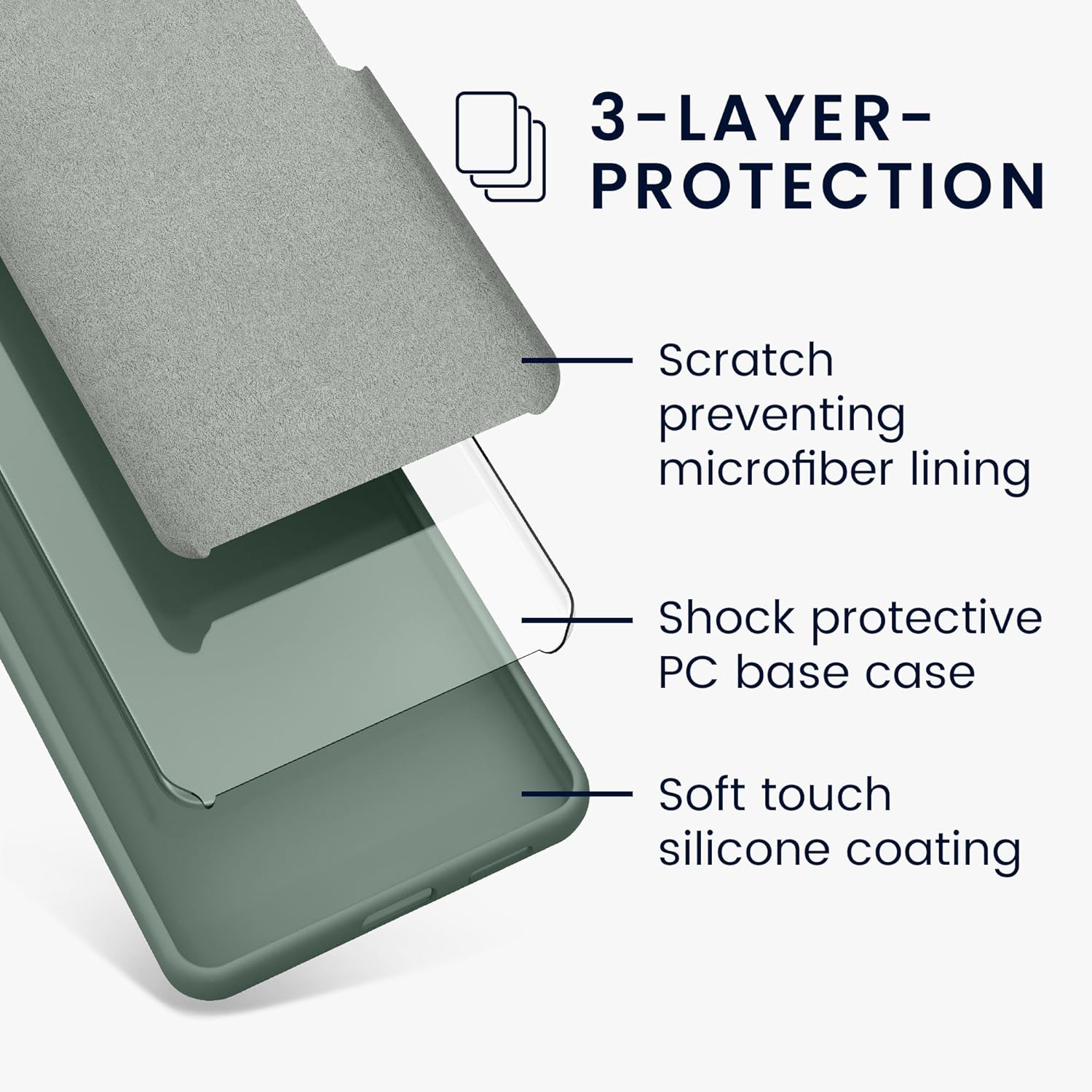 KW iPhone 14 Pro Max Θήκη Σιλικόνης Rubberized TPU - Rainwashed Green