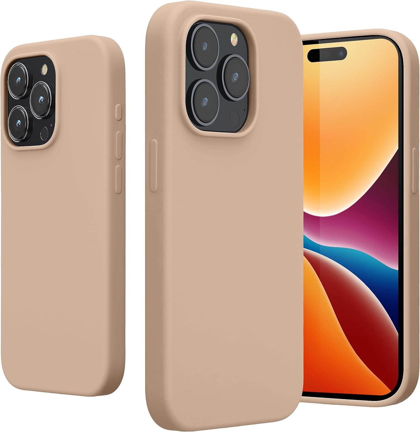 KW iPhone 15 Pro Max Θήκη Σιλικόνης Rubberized TPU - Mother Of Pearl - 61956.154