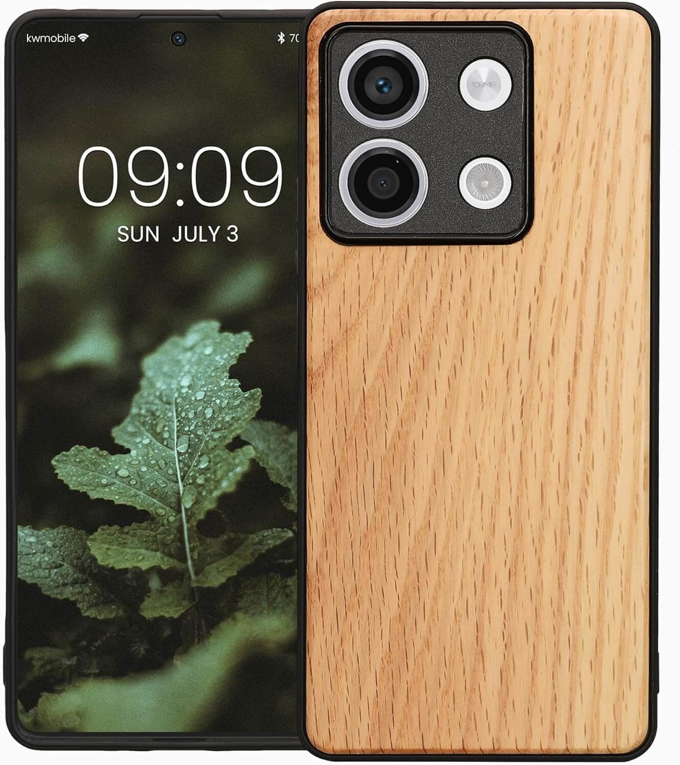 KW Xiaomi Redmi Note 13 5G Θήκη από Φυσικό Ξύλο - Light Brown