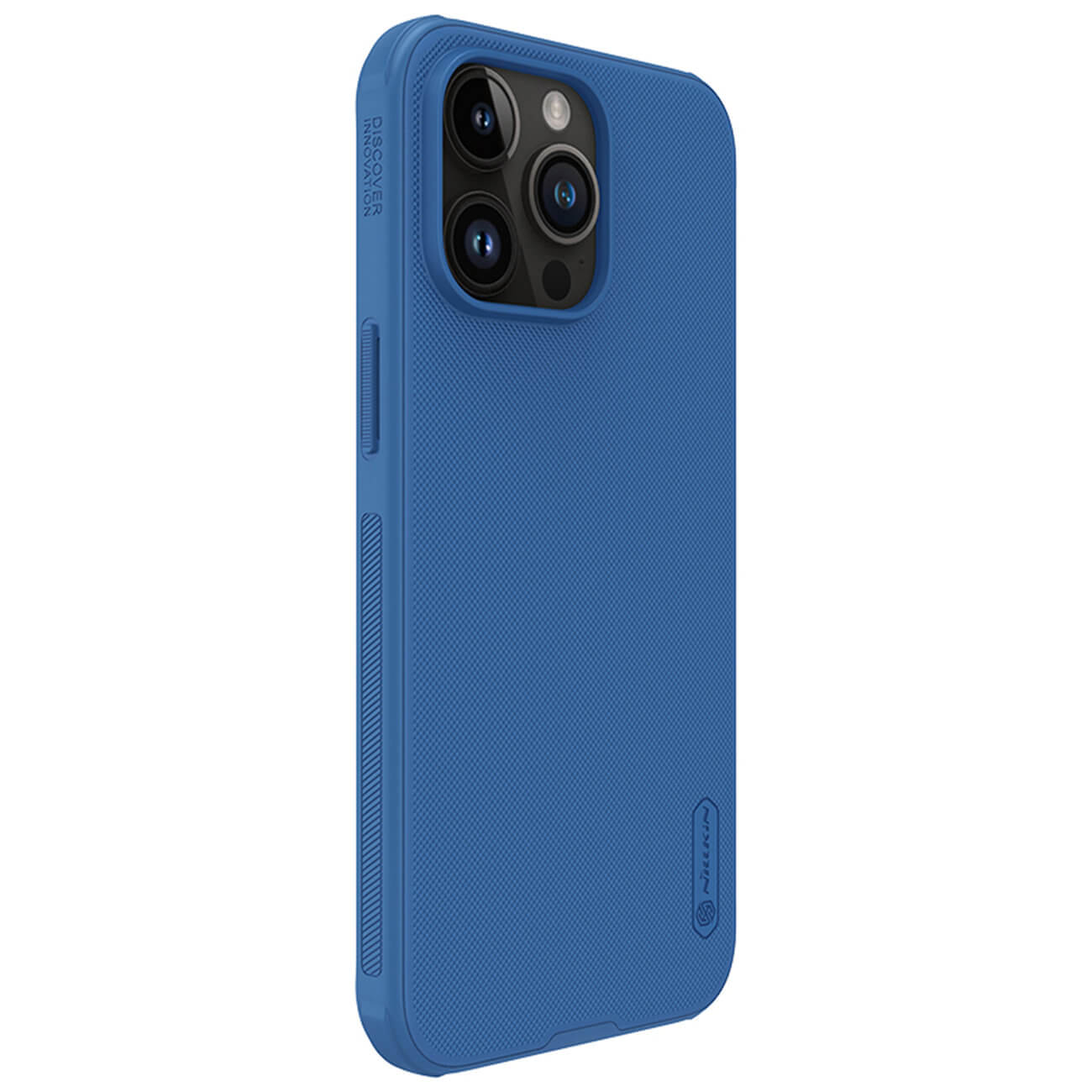 Nillkin iPhone 15 Pro Max Super Frosted Shield Pro Σκληρή Θήκη με Πλαίσιο Σιλικόνης - Blue