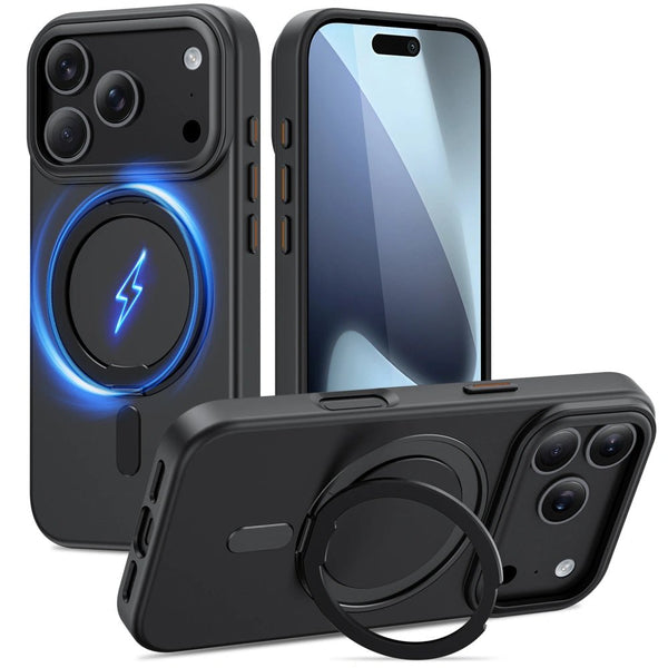 Tech - Protect iPhone 17 Pro Max MagRing - Σκληρή MagSafe Θήκη με Περιστρεφόμενο Δαχτυλίδι Συγκράτησης / Stand - Black