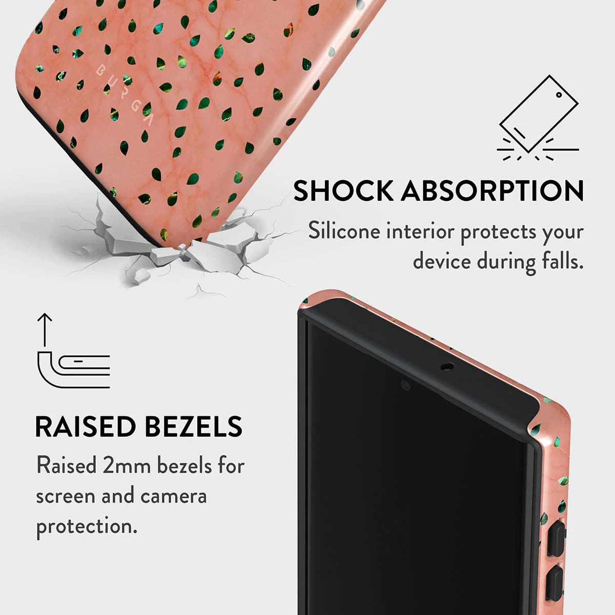 Burga Samsung Galaxy S22 Ultra Fashion Tough Σκληρή Θήκη - Watermelon Shake