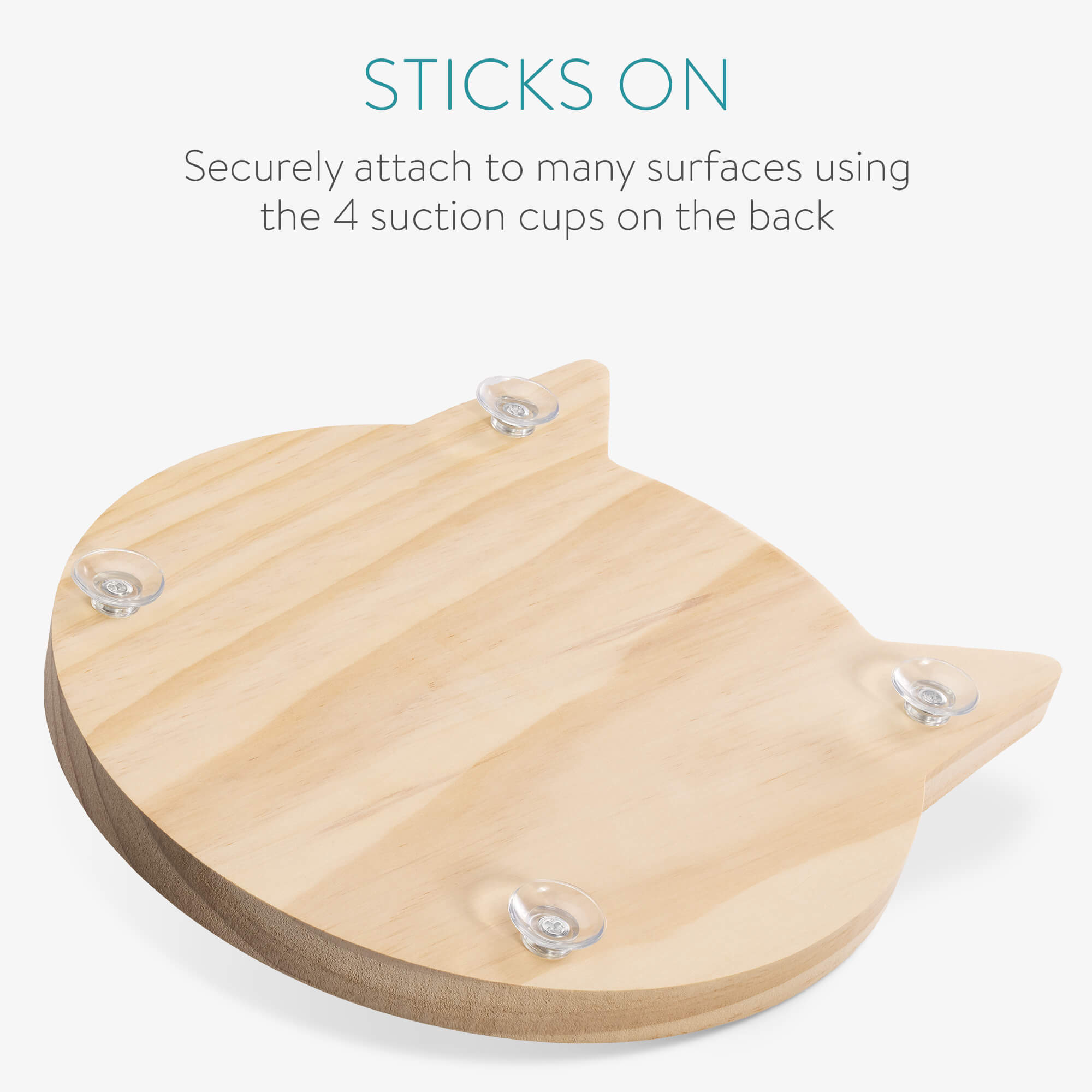 Navaris Ονυχοδρόμιο για Γάτες με Βεντούζες και Ξύλινο Πλαίσιο - Design Cat - 35 x 31 x 2,5 cm - Brown - 56329.1