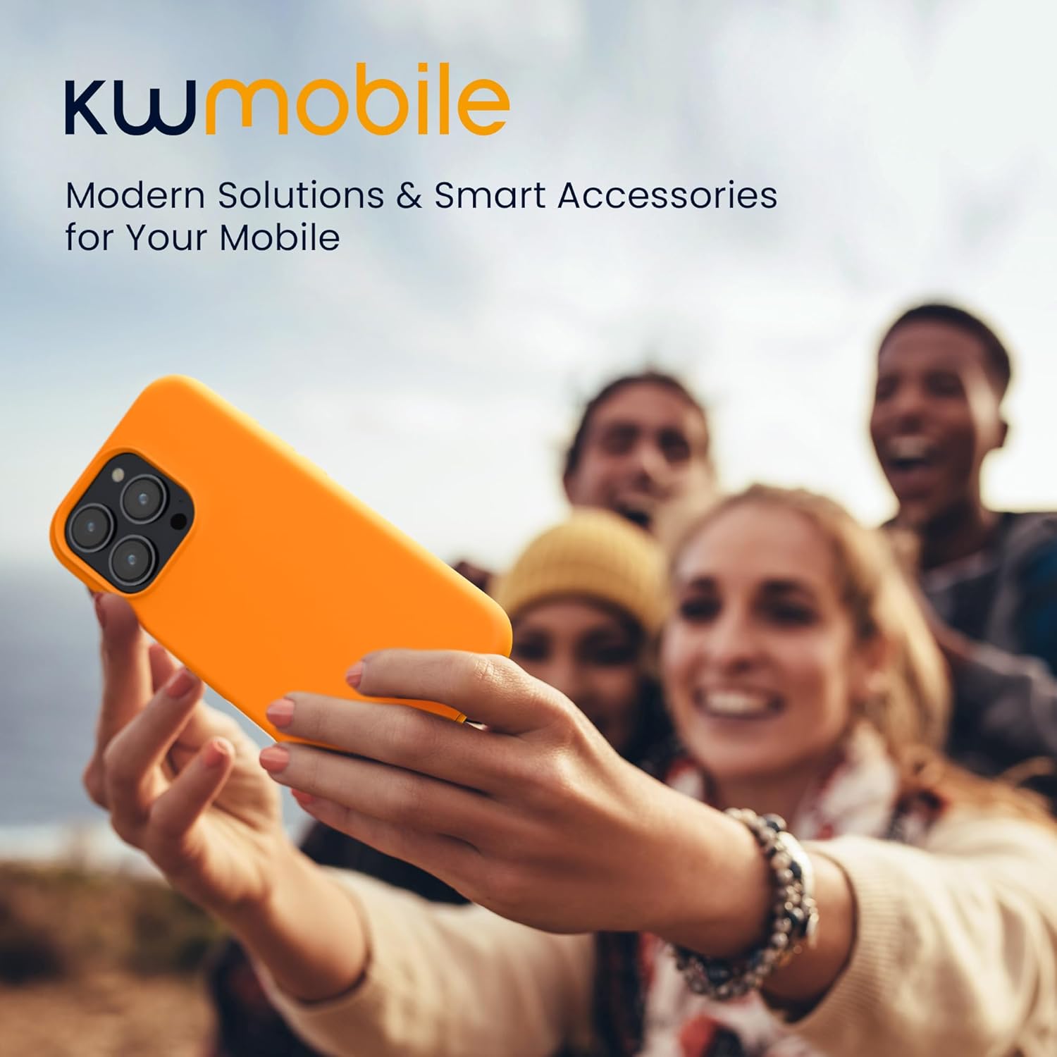 KW iPhone 16 Pro Max Θήκη Σιλικόνης Rubberized TPU - Fruity Orange