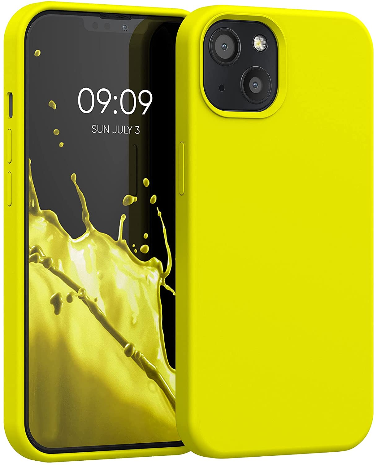 KW iPhone 13 Θήκη Σιλικόνης Rubberized TPU - Lemon Yellow - 55878.149