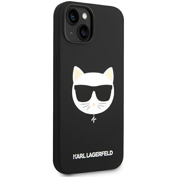 Karl Lagerfeld iPhone 14 Plus Silicone Choupette Head Magsafe Θήκη Σιλικόνης με MagSafe - Black - KLHMP14MSLCHBK