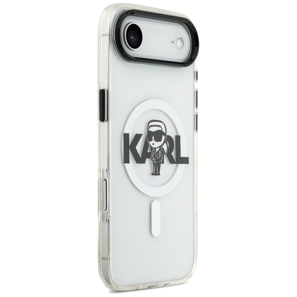 Karl Lagerfeld iPhone Air - IML Karl Sketch Logo MagSafe - Σκληρή Θήκη με Πλαίσιο Σιλικόνης - Clear - KLHMP17MHGKIGKBT