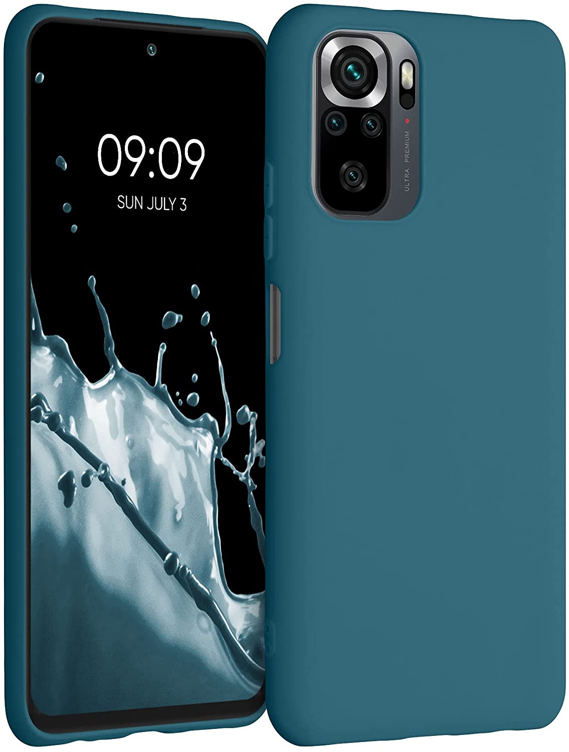 KW Xiaomi Redmi Note 10 / Note 10s / Poco M5s Θήκη Σιλικόνης TPU - Petrol Matte - 54541.57