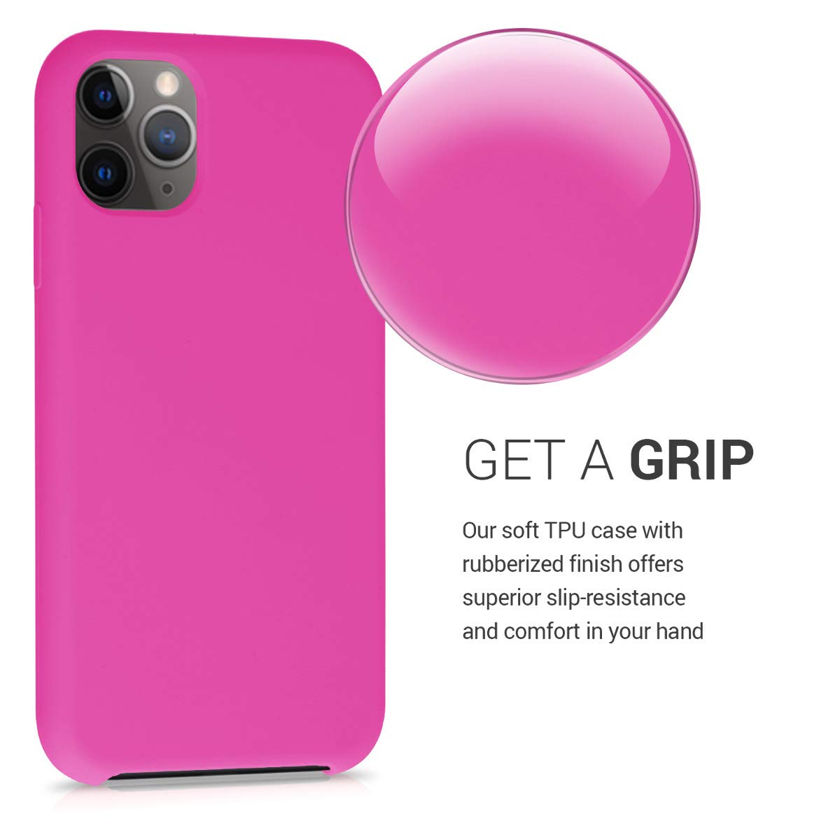 KW iPhone 11 Pro Θήκη Σιλικόνης Rubber TPU - Magenta - 49726.135