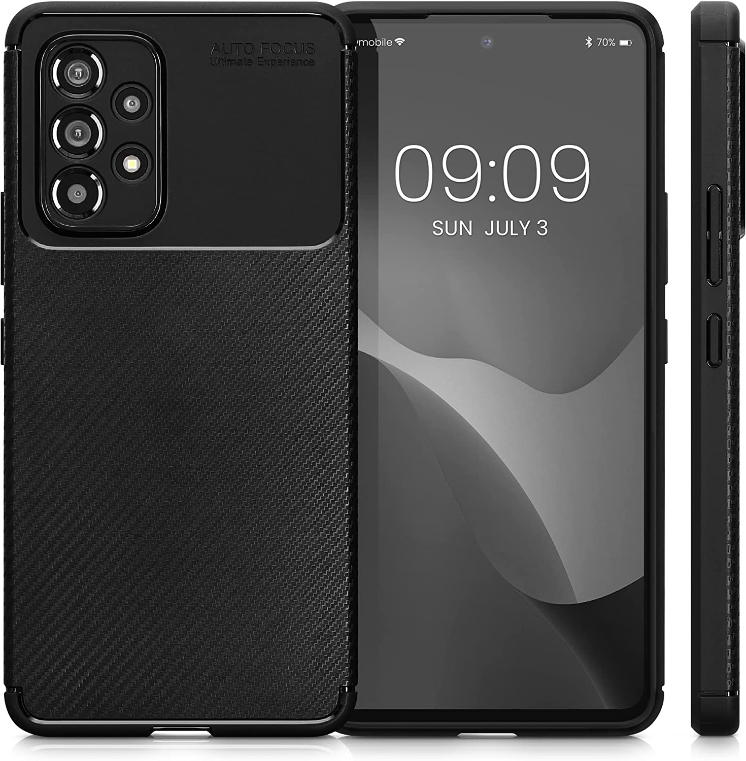 KW Samsung Galaxy A53 5G Θήκη Σιλικόνης - Carbon Black - 58241.05