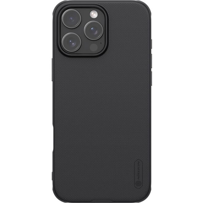 Nillkin iPhone 16 Pro Super Frosted Shield Pro Σκληρή Θήκη με Πλαίσιο Σιλικόνης - Black