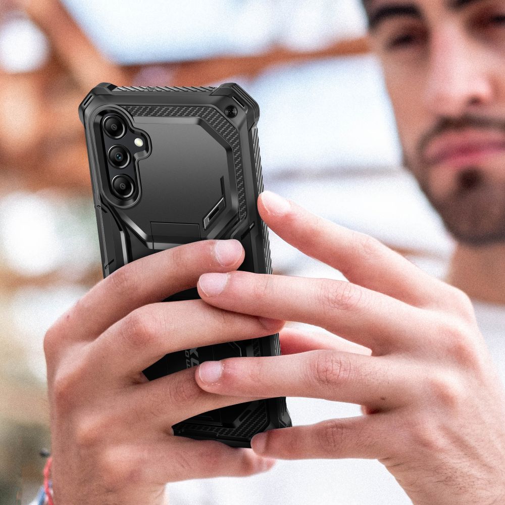 Supcase Samsung Galaxy A55 5G Armorbox Σκληρή Θήκη με Προστασία Οθόνης και Stand - Black