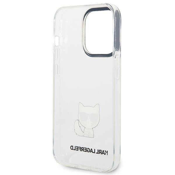 Karl Lagerfeld iPhone 14 Pro Max - Choupette Body Σκληρή Θήκη με Πλαίσιο Σιλικόνης - Διάφανη - KLHCP14XCTTR