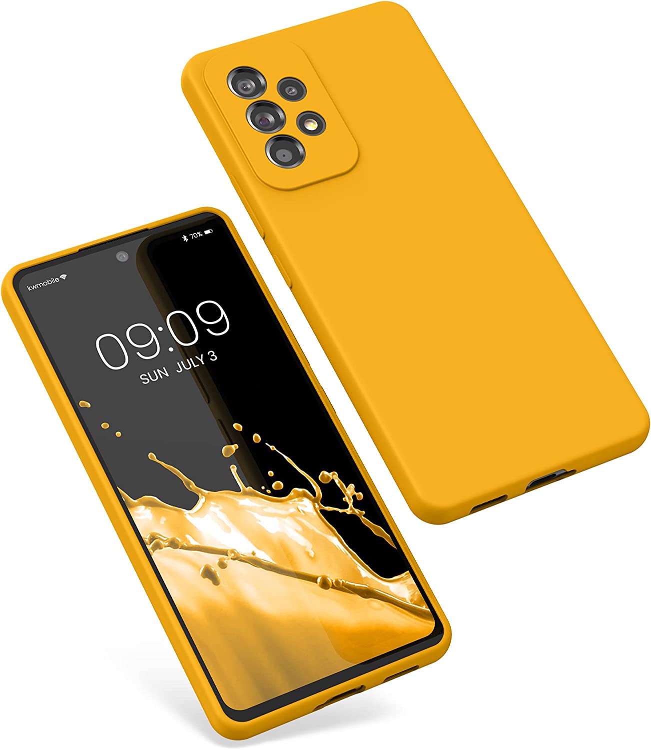 KW Samsung Galaxy A53 5G Θήκη Σιλικόνης Rubber TPU - Honey Yellow - 57835.143