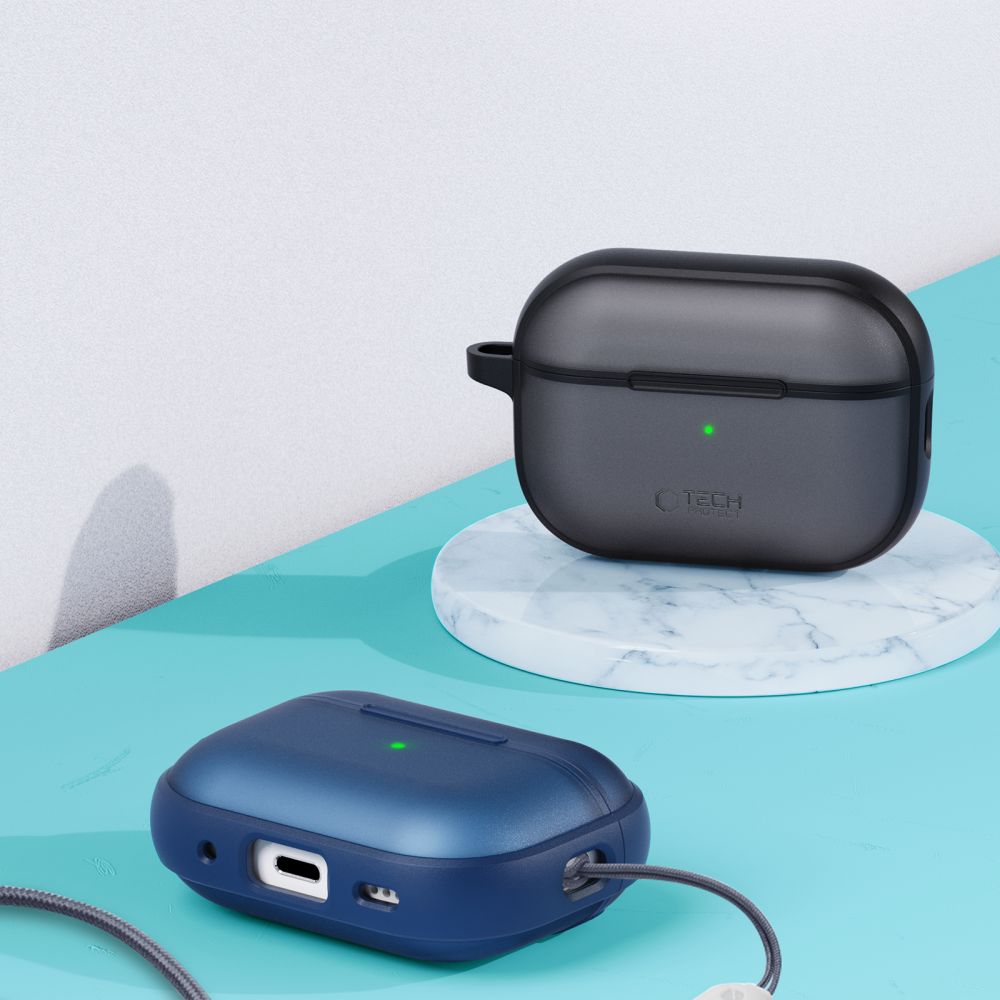 Tech-Protect AirPods Pro 1 / 2 - Θήκη από Σκληρό Πλαστικό και Σιλικόνη - MagMat - Black