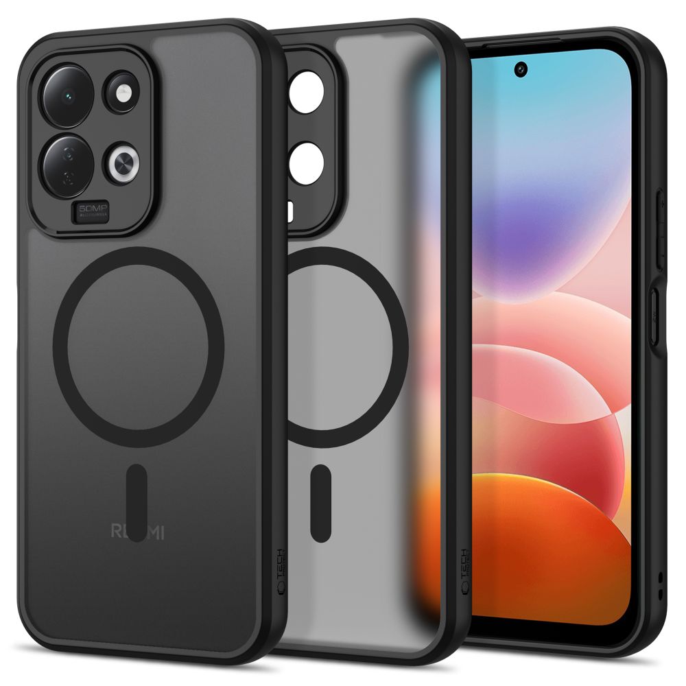 Tech-Protect Xiaomi Redmi 17 4G / 5G - Σκληρή Θήκη με Πλαίσιο Σιλικόνης και MagSafe - MagMat MagSafe - Matte Black