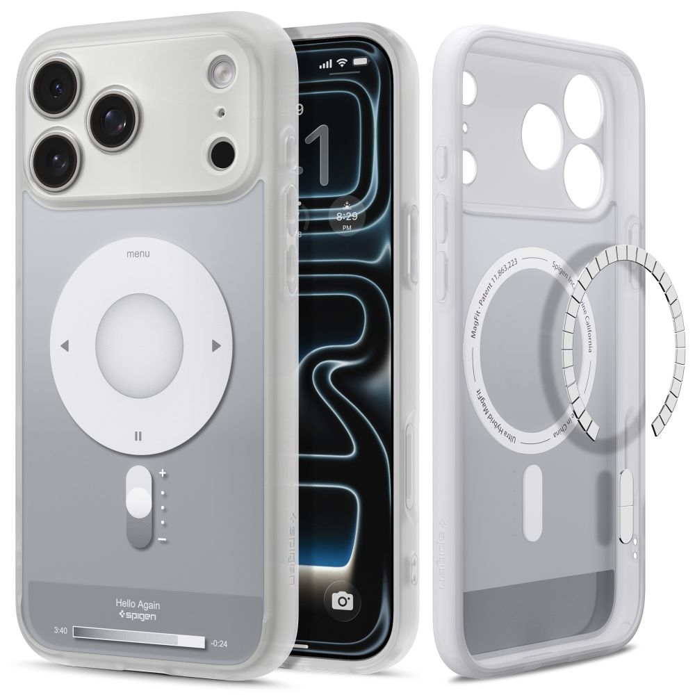 Spigen iPhone 18 Pro Max / iPhone 17 Pro Max - Σκληρή Θήκη με Πλαίσιο Σιλικόνης Και MagSafe - Ultra Hybrid Classic - Classic Silver