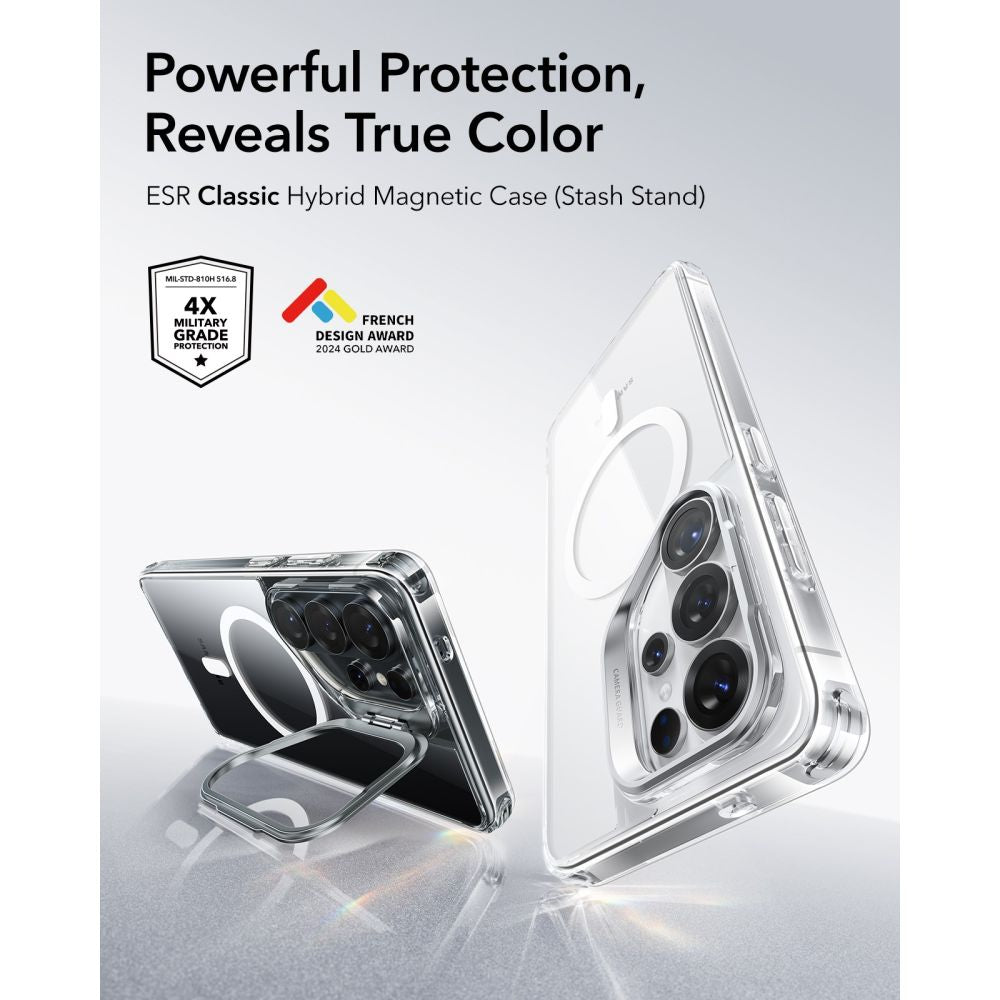 ESR Samsung Galaxy S26 Ultra - Σκληρή Θήκη με Πλαίσιο Σιλικόνης και MagSafe - Classic Hybrid Kickstand MagSafe - Clear