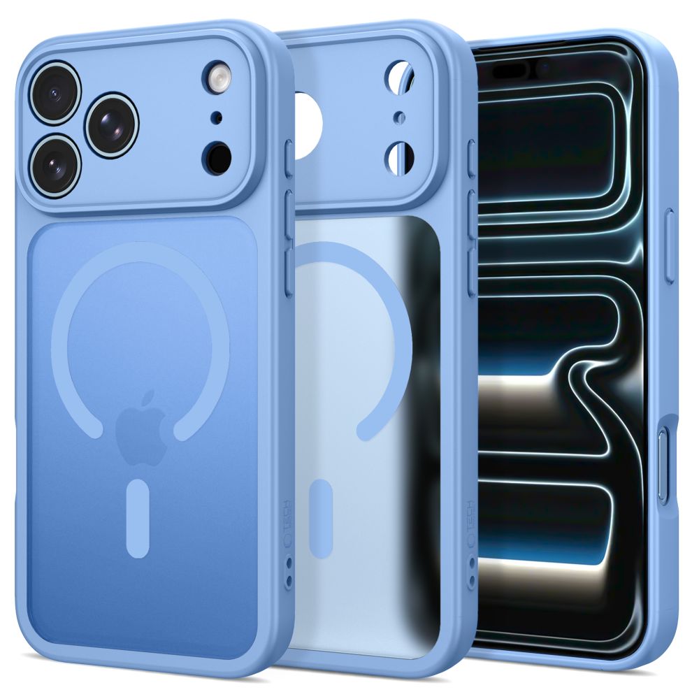 Tech-Protect iPhone 17 Pro / 18 Pro - Σκληρή Θήκη με Πλαίσιο Σιλικόνης και MagSafe - BasicMag - Matte Light Blue