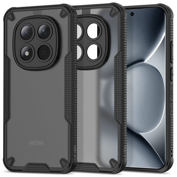Tech - Protect Xiaomi Redmi Note 15 Pro+ 5G / Poco M8 Pro - Σκληρή Θήκη με Πλαίσιο Σιλικόνης - Rugged Shield - Matte Black