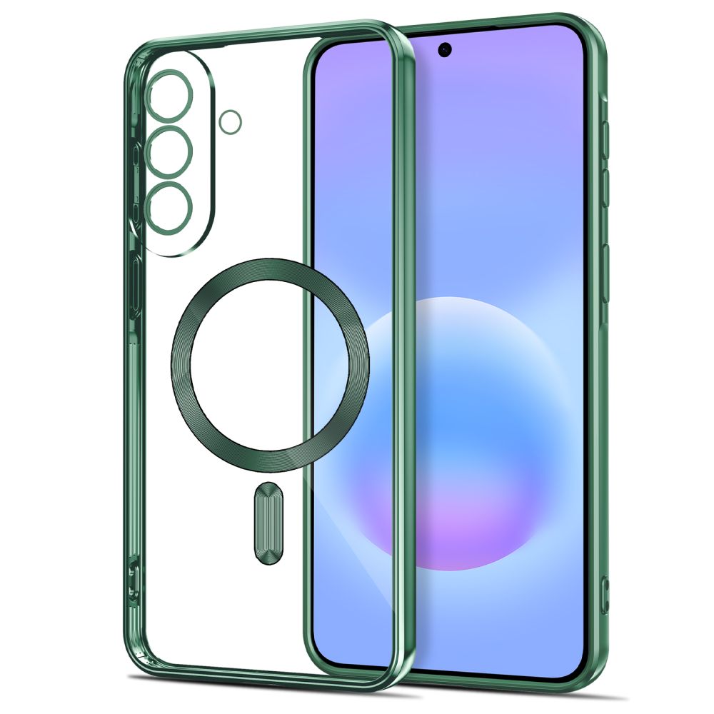 Tech-Protect Samsung Galaxy A37 5G - Θήκη Σιλικόνης TPU με MagSafe - MagFlex - Clear / Jungle Green