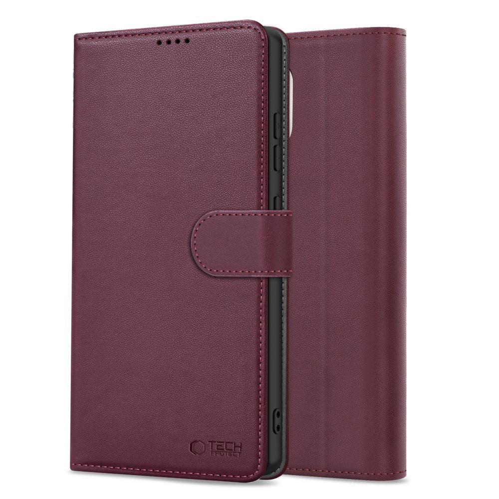Tech - Protect Samsung Galaxy A57 5G - Θήκη Πορτοφόλι Stand από Δερματίνη - Wallet - Mulberry