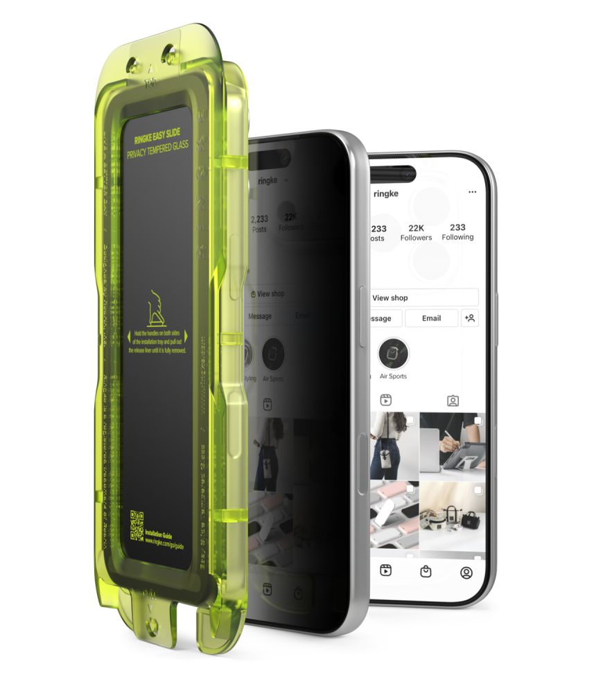 Ringke iPhone 18 Pro Max - Privacy Αντιχαρακτικό Γυαλί Οθόνης - 2 Τεμάχια - Easy Slide - Privacy