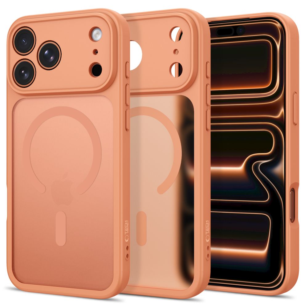 Tech-Protect iPhone 17 Pro / 18 Pro - Σκληρή Θήκη με Πλαίσιο Σιλικόνης και MagSafe - BasicMag - Matte Cosmic Orange