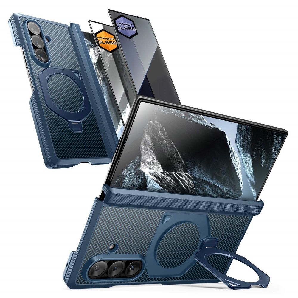 Supcase Samsung Galaxy Z Fold8 Ultra - Σκληρή Θήκη με Προστασία Οθόνης και MagSafe / Stand - UB Aero Mag Set - Aramid Blue