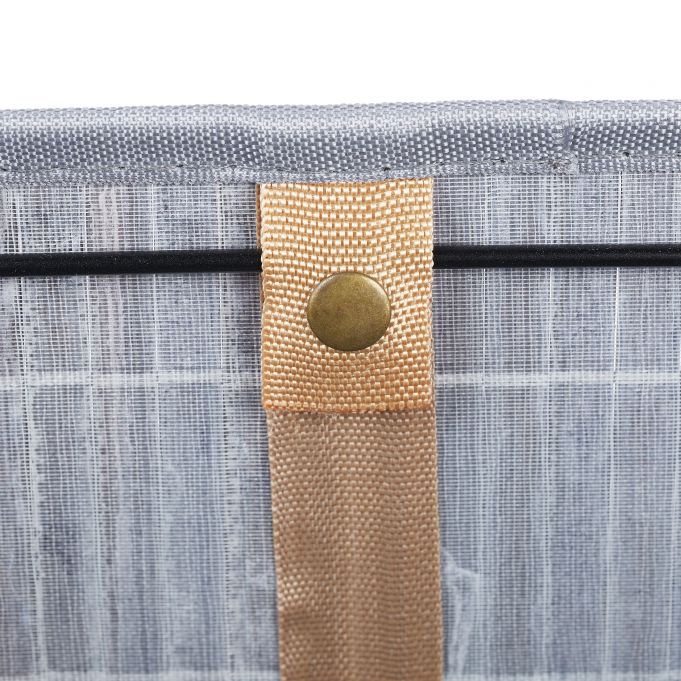 Relaxdays Καλάθι Αποθήκευσης από Bamboo - Grey / Creme / Black - 4052025901219