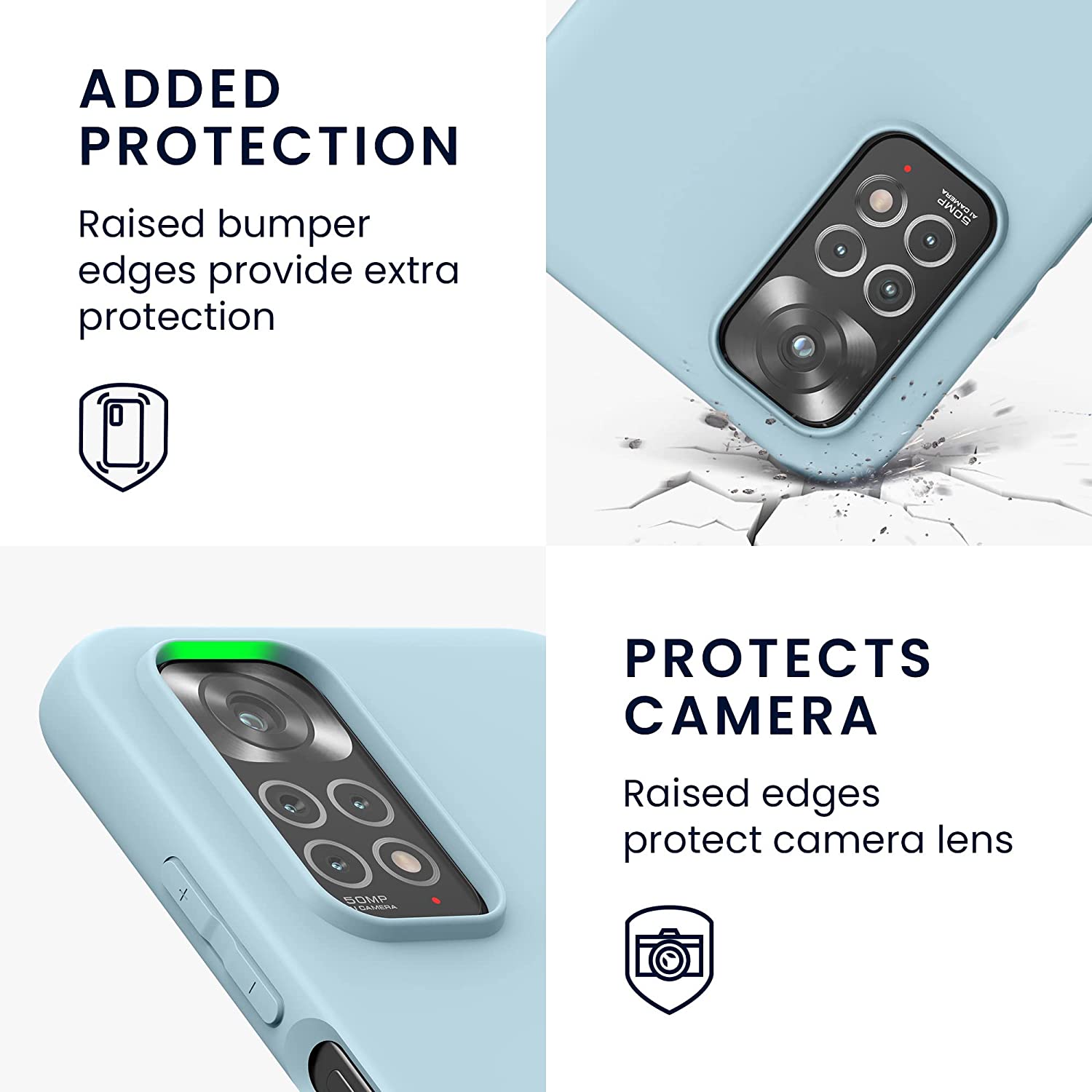 KW Xiaomi Redmi Note 11 / Redmi Note 11S Θήκη Σιλικόνης TPU - Light Blue - 57368.58