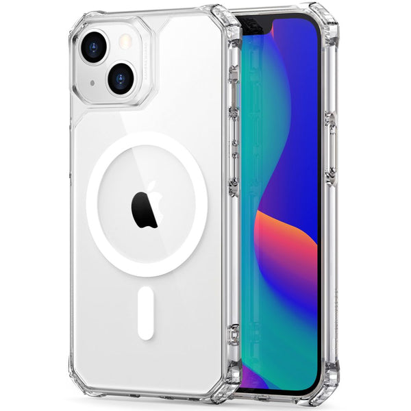 ESR iPhone 14 Plus / iPhone 15 Plus Air Armor Halolock Σκληρή Θήκη με Πλαίσιο Σιλικόνης και MagSafe - Διάφανη - likebrands.gr
