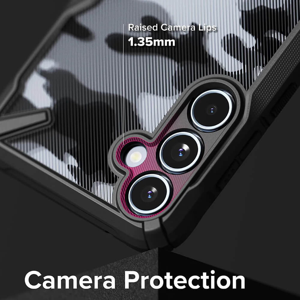 Ringke Samsung Galaxy A55 5G - Fusion X - Σκληρή Θήκη με Πλαίσιο Σιλικόνης - Camo Black