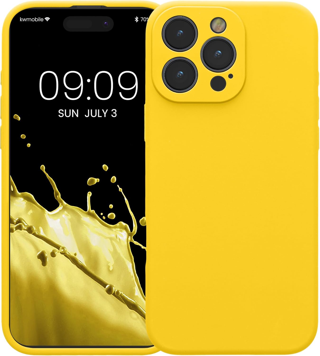 KW iPhone 16 Pro Max Θήκη Σιλικόνης Rubberized TPU - Bright Yellow