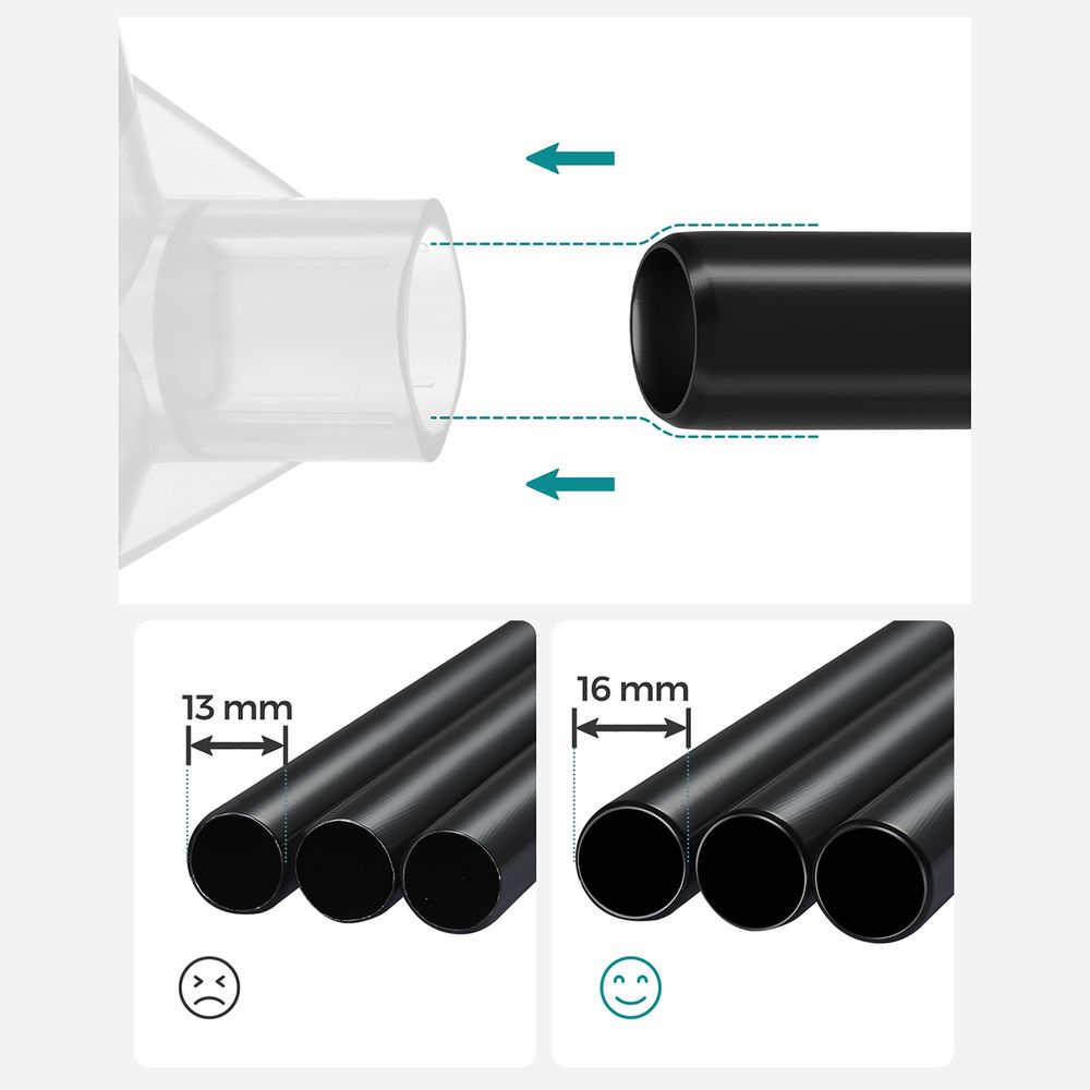 Songmics Υφασμάτινη Ντουλάπα με Ράγα Ρούχων και Ράφια - 45 x 105 x 168 cm - Black - RYG085B02