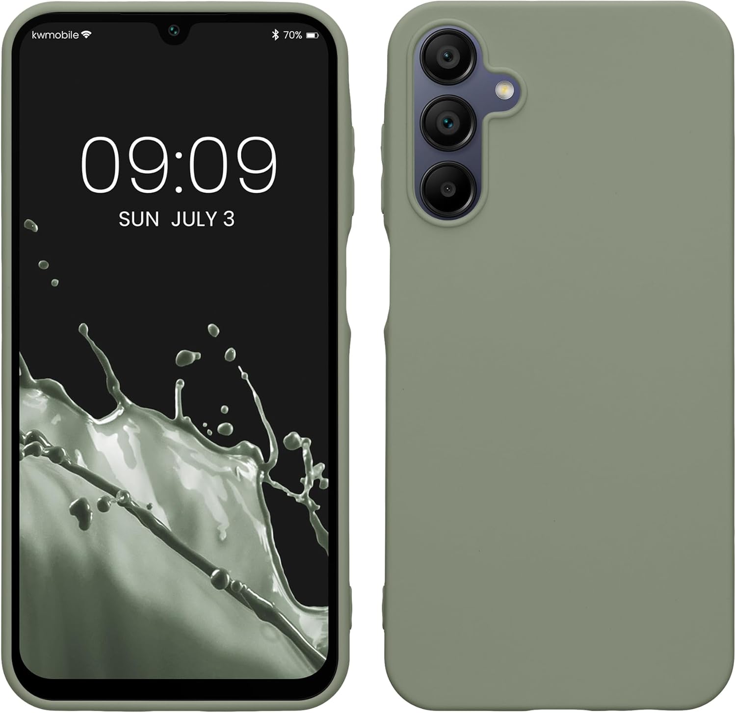 KW Samsung Galaxy A15 4G / A15 5G Λεπτή Θήκη Σιλικόνης TPU - Grey Green