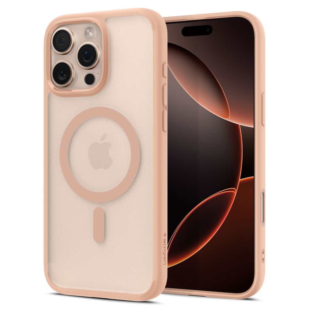 Spigen iPhone 16 Pro Ultra Hybrid T Mag Σκληρή Θήκη με Πλαίσιο Σιλικόνης με MagSafe - Rose Titanium
