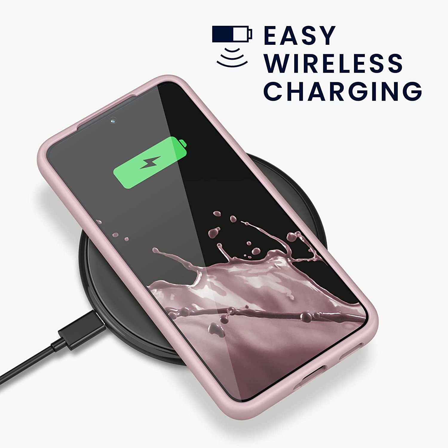 KW Samsung Galaxy S22 Θήκη Σιλικόνης Rubberized TPU - Matte Dusty Pink - 56756.52